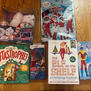 - elf on the shelf christmas doll, book, elftastrophy book, arctic fox, pl…